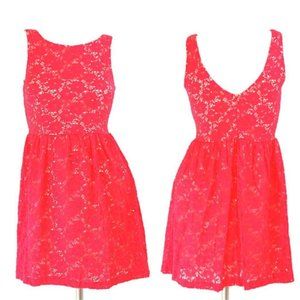 Modcloth Roses Lace Sleeveless Skater Dress NEW